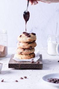 stack of Nutella cookies for a photo shoot